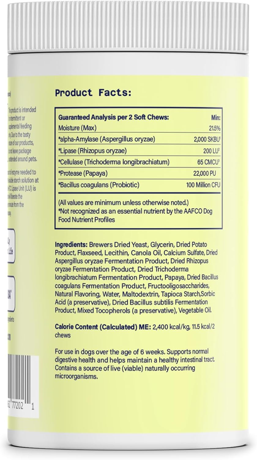 90 Count Ahalea Dog Probiotics with 2 Billion CFUs for Digestive Health & Seasonal Allergies