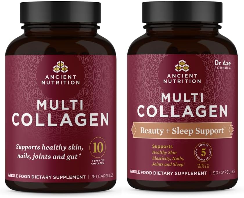 90 Count Ancient Nutrition Multi Collagen Capsules for Beauty, Sleep, and Joint Health