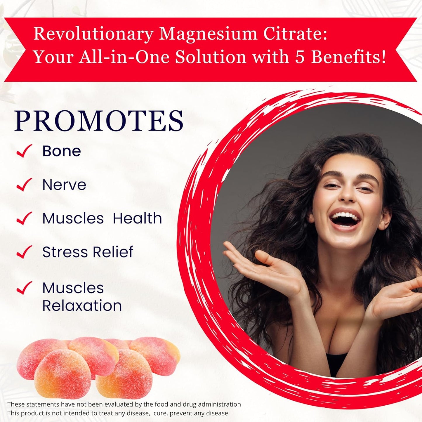 90-Count Areton Raspberry Magnesium Gummies for High Absorption - Promotes Muscle & Bone Health, Stress Relief, and Calmness