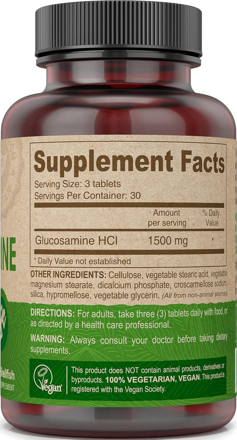 90-Count Bottle of DEVA Vegan Glucosamine Tablets for Joint Health