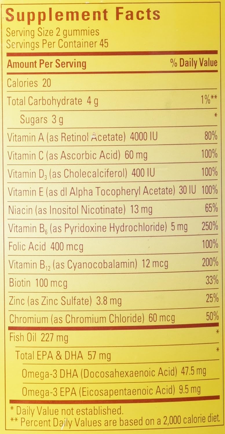90-Count Nature Made Multi for Her Plus Omega-3 Adult Gummies for Women