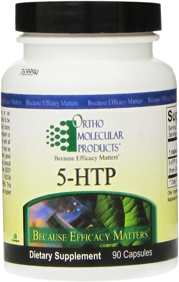 90 Count Ortho Molecular Products 5-HTP Capsules for Mood Support