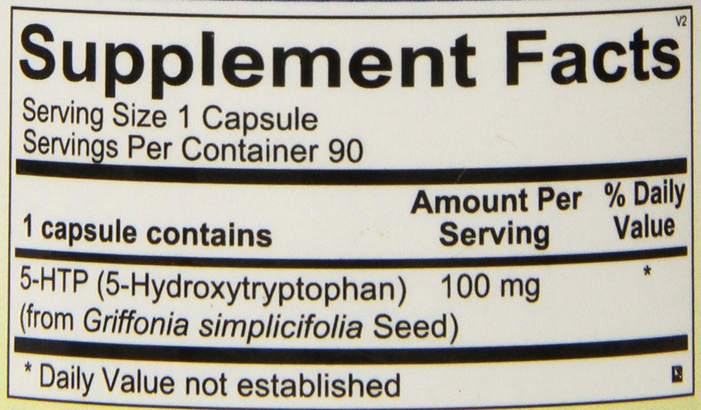 90 Count Ortho Molecular Products 5-HTP Capsules for Mood Support