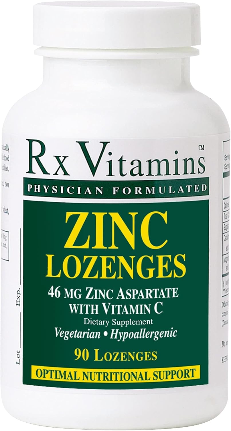 90 Count Rx Vitamins Zinc Lozenges for Immune Support