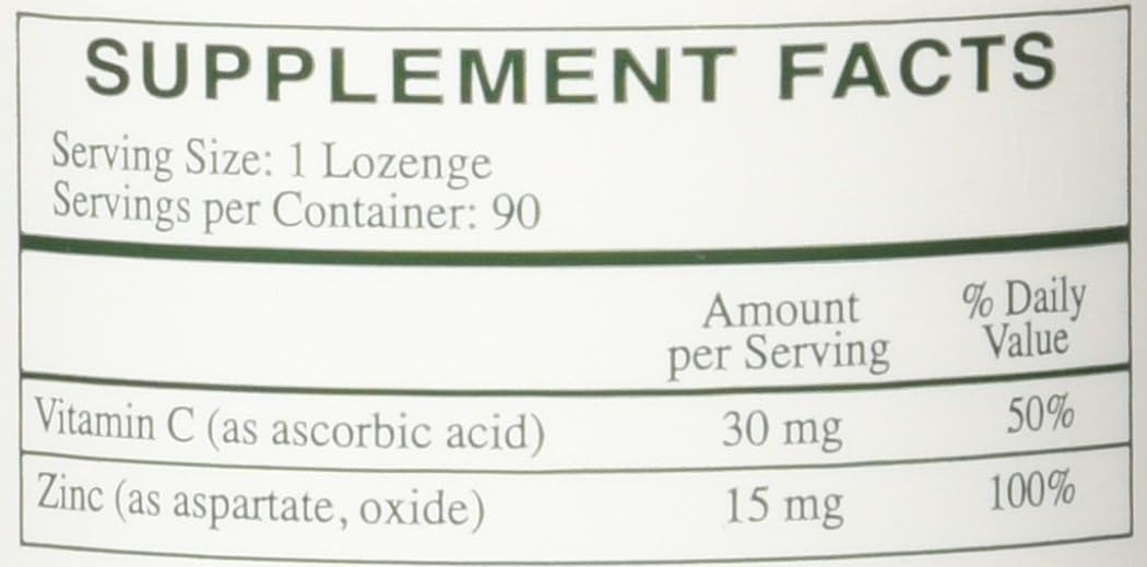 90 Count Rx Vitamins Zinc Lozenges for Immune Support