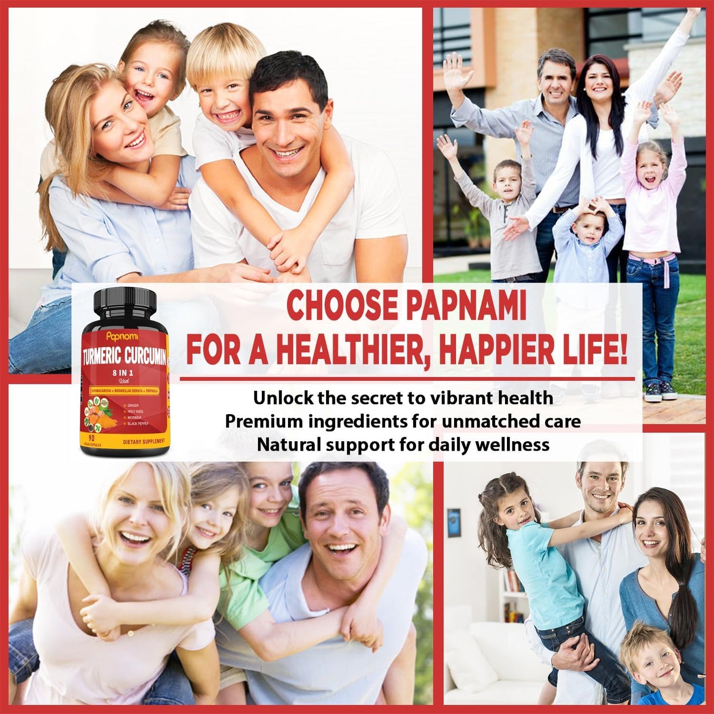 90 Count Turmeric Curcumin Extract Capsules with Ashwagandha, Moringa, Ginger - Immunity & Joint Support - BoostGo Australia