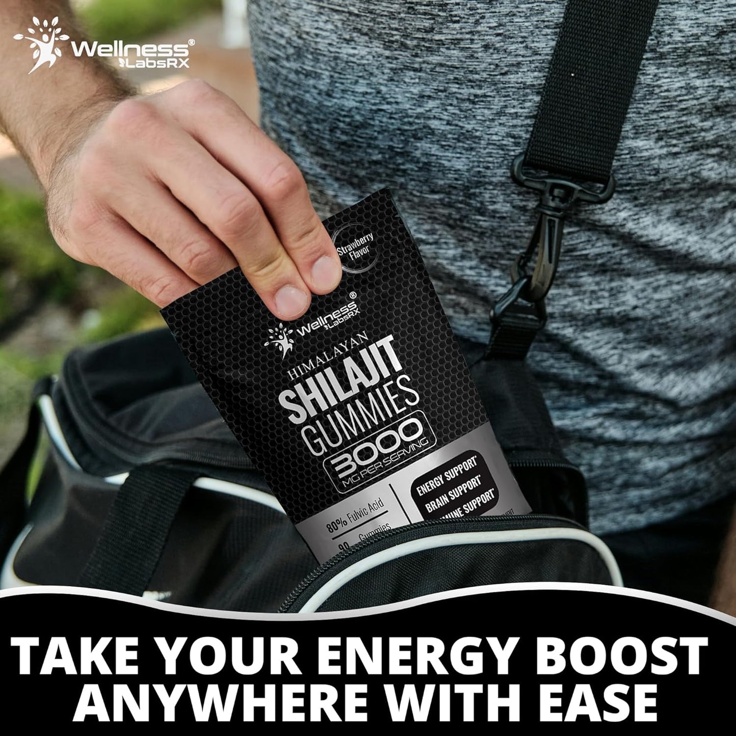 90 Count Wellness LabsRX Pure Himalayan Shilajit Gummies for Natural Wellness