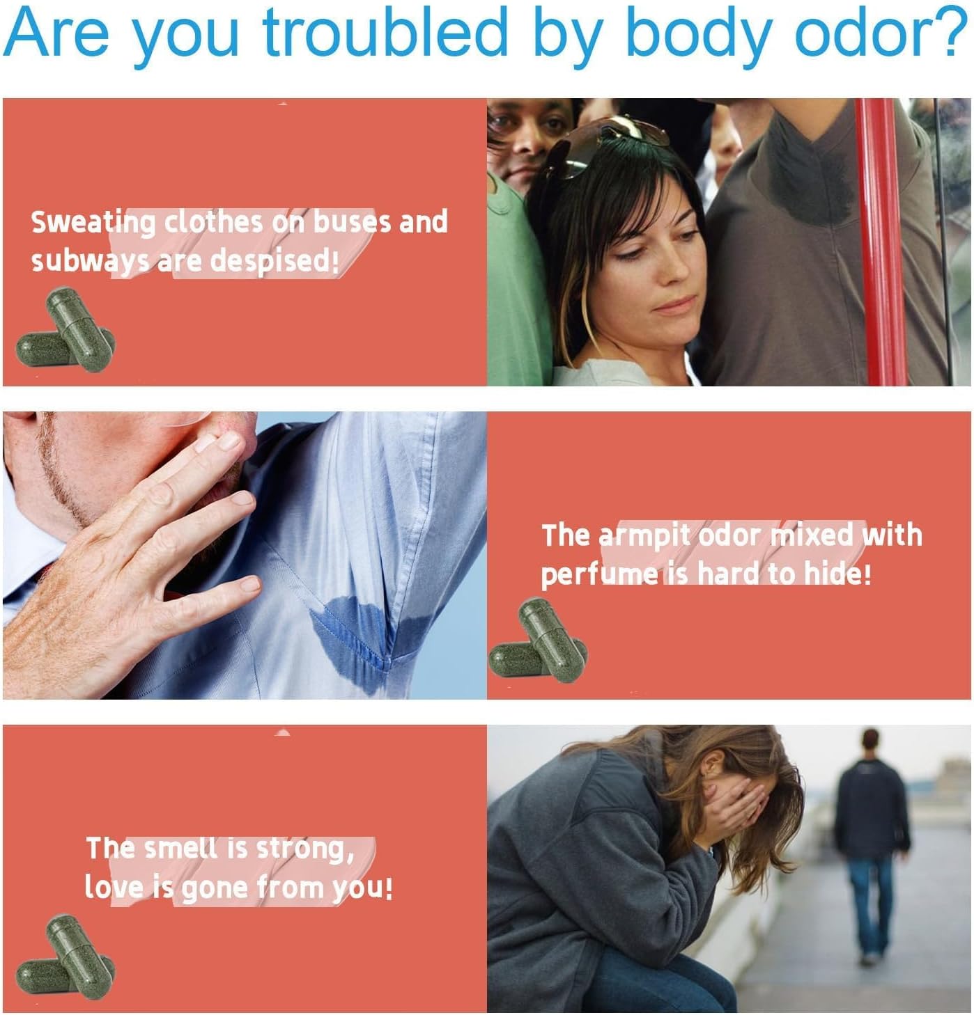 90 Count Women's Body Deodorizing Supplement Capsules - 2 Pack