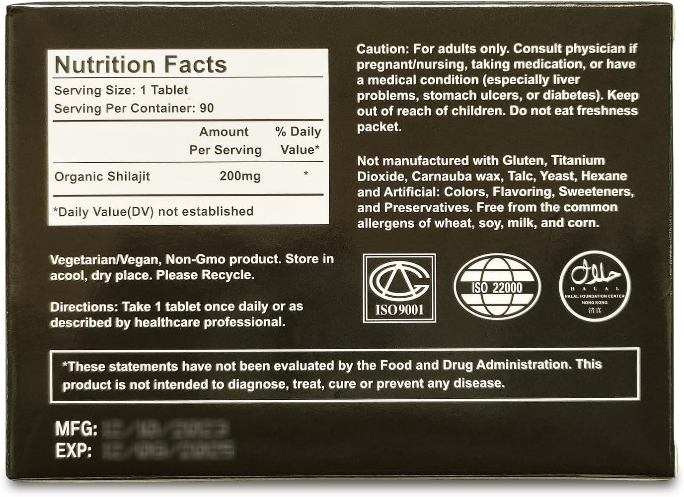 90-Day Supply of ciwoll 90 Shilajit Tablets - Pure Himalayan Shilajit Organic Drops - 200mg Each - Maximum Potency Gold Grade 100% Natural Supplement for Metabolism, Energy, & Immune Support
