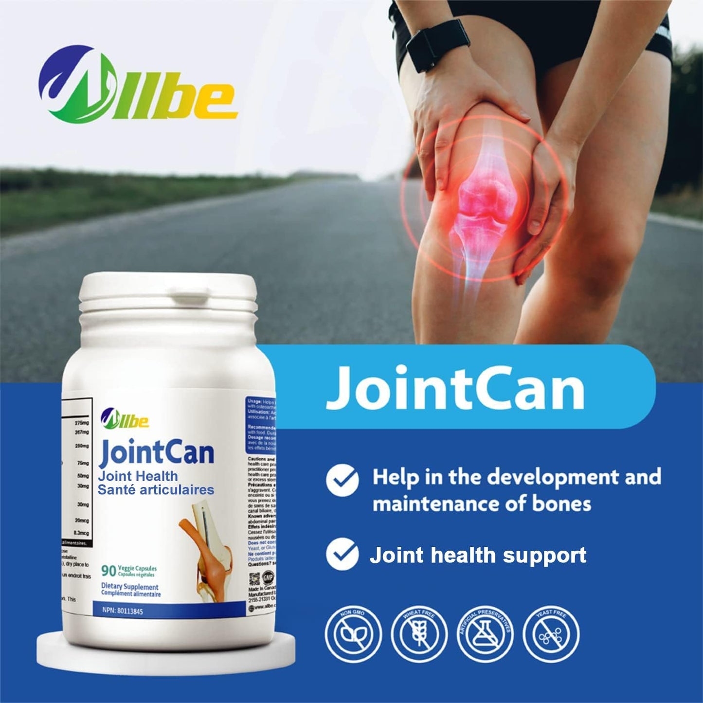 90 Joint Support Capsules with Glucosamine, Chondroitin, MSM, Boswellia, Curcumin, and Collagen - Pack of 90, Serving Size: 2 Capsules
