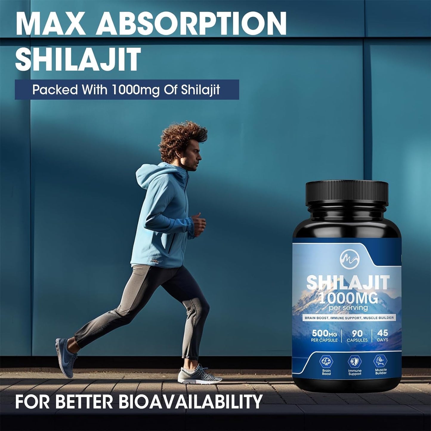 90 Non-GMO Shilajit Capsules for Energy, Performance & Immune Health with 85+ Trace Minerals and Fulvic Acid - Men & Women's Supplement