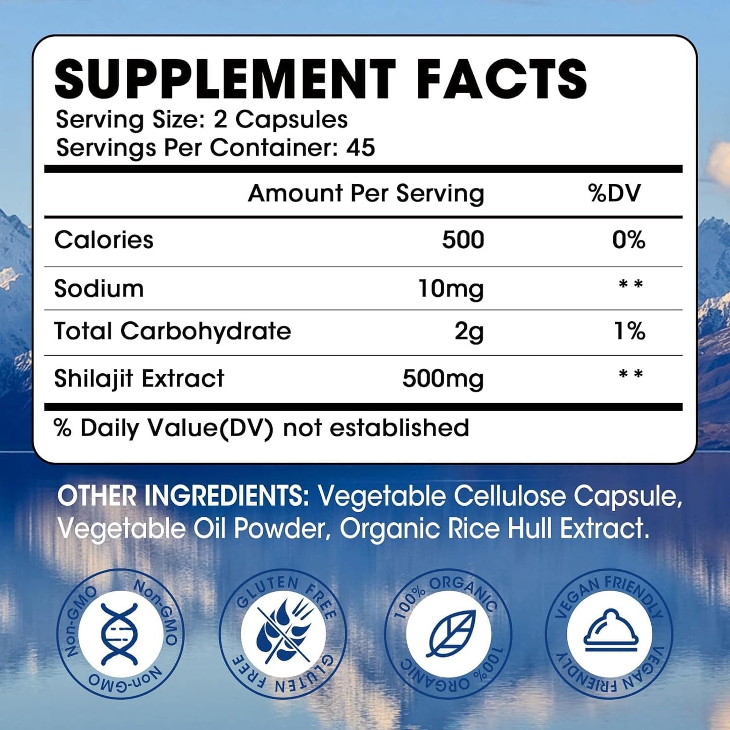 90 Non-GMO Shilajit Capsules for Energy, Performance & Immune Health with 85+ Trace Minerals and Fulvic Acid - Men & Women's Supplement