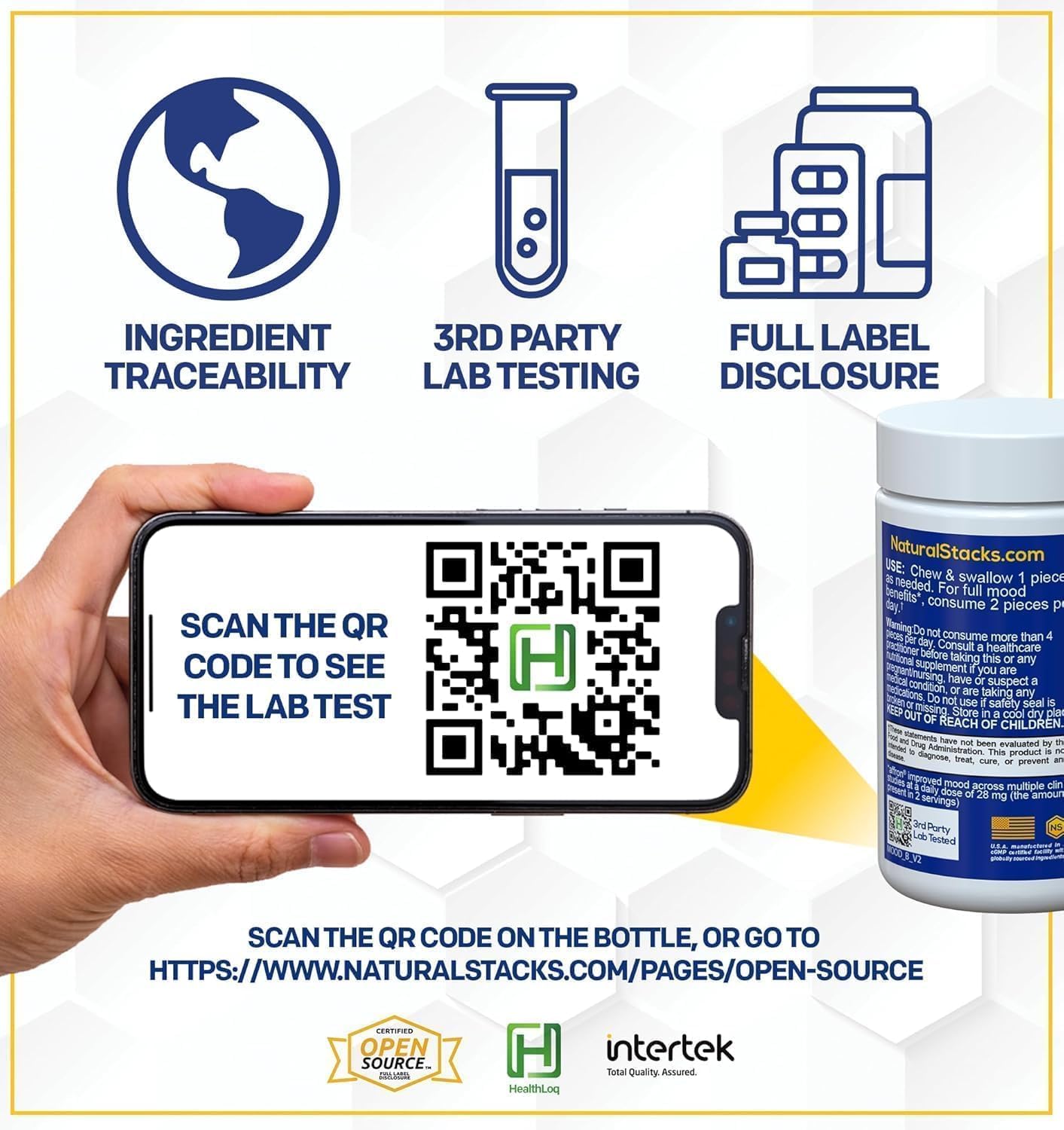 90 Pieces Natural Stacks Mood Bites and GABA Brain Food Bundle for Relaxation and Mood Support - BoostGo Australia