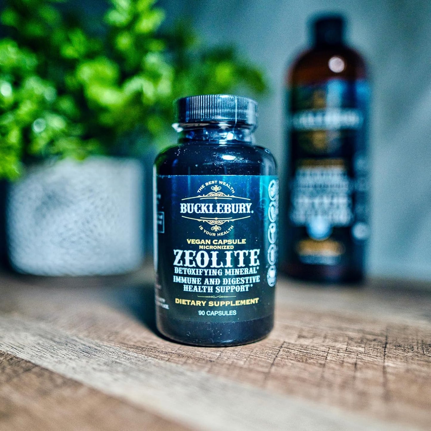 90 Vegan Capsules of BUCKLEBURY Zeolite Micronized Smart Mineral - Promotes Detox, Immune System, Digestive Tract Health
