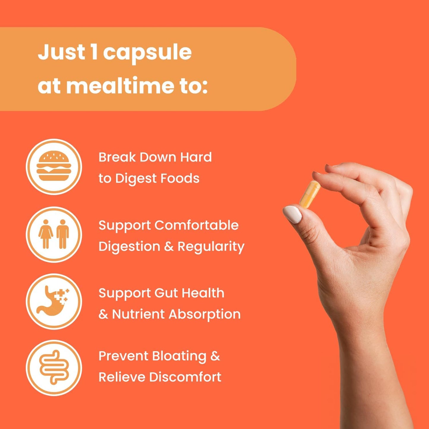 90 Vegan Capsules of NutraChamps Digestive Enzymes, Probiotics, Prebiotics, and Bromelain for Optimal Gut Health in Women and Men - BoostGo Australia