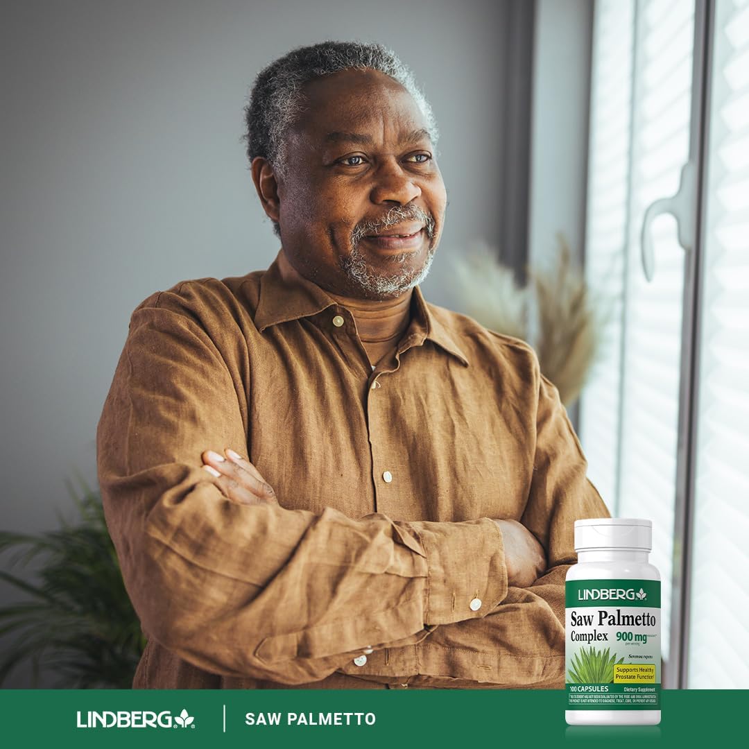 900mg Saw Palmetto Extract Capsules for Men and Women - Non-GMO & Gluten Free - 100 Count