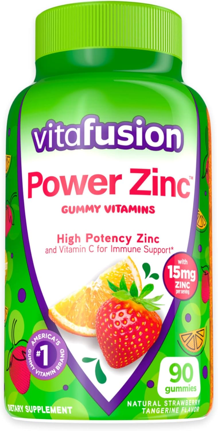 90ct Vitafusion Elderberry & Zinc Gummy Vitamins for Immune Support