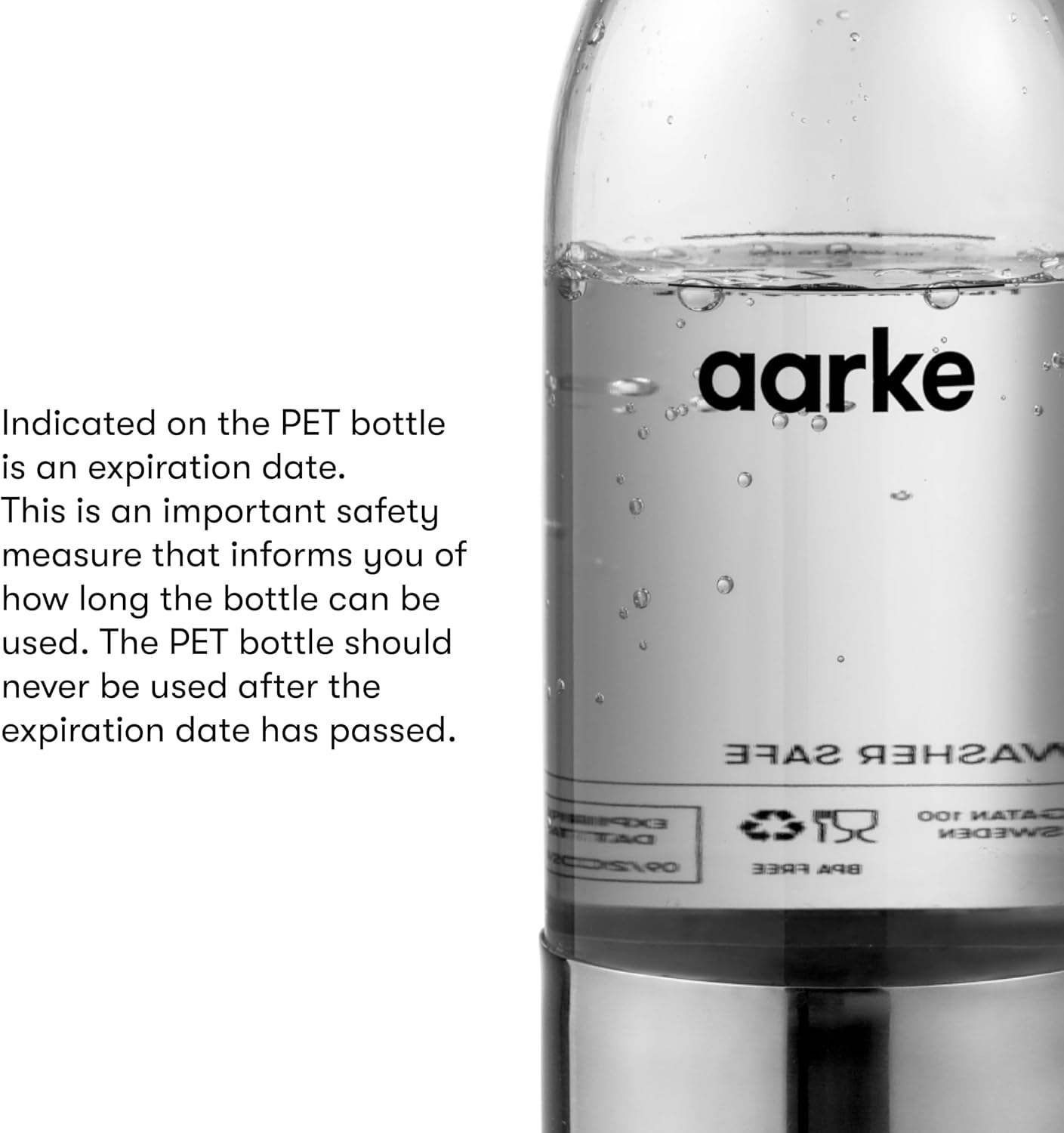 aarke Extra PET Stainless Steel Reusable Bottle for Carbonator l, ll, and 3 - BPA-Free, Non-Toxic, 450mL, 2-Pack