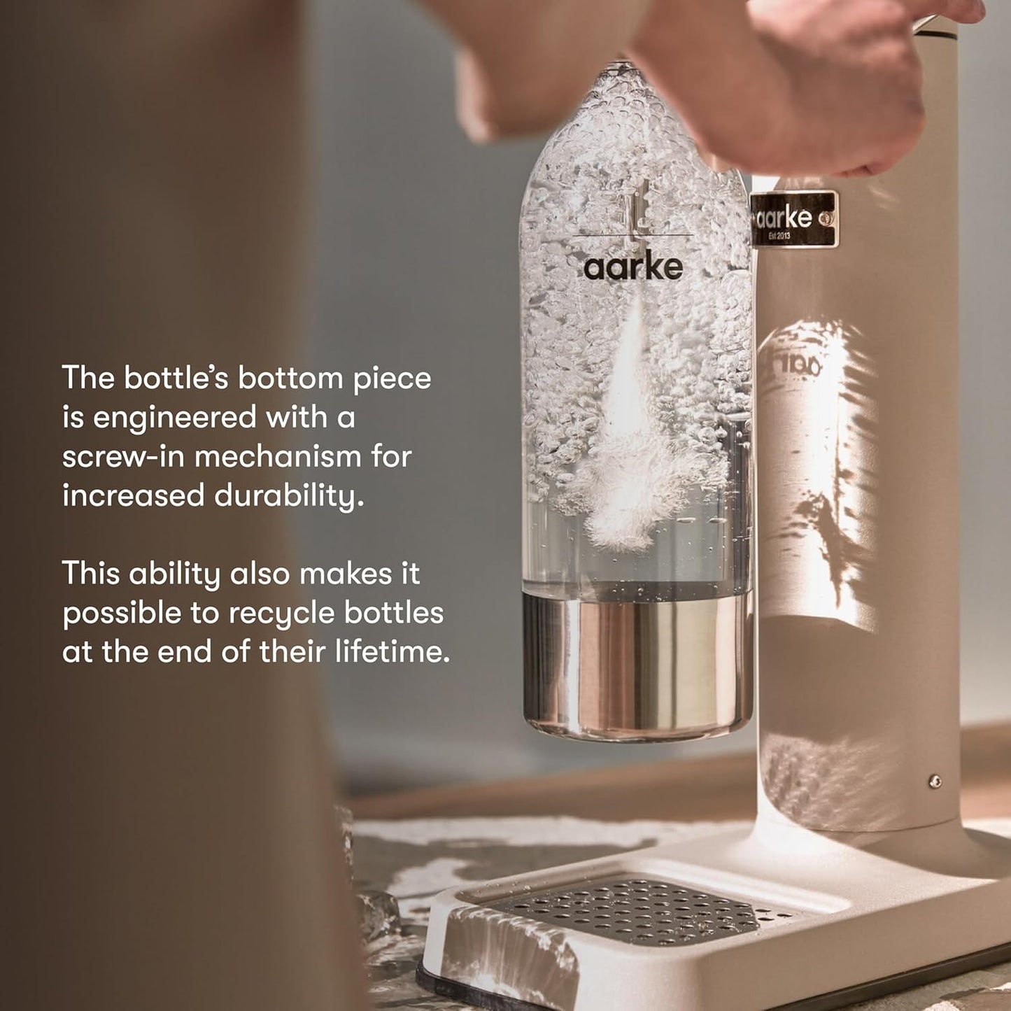 Aarke Extra PET Stainless Steel Reusable Bottle Set for Aarke Carbonators 1, 2, and 3 - BPA-Free, Non-Toxic, 800ml - Pack of 2
