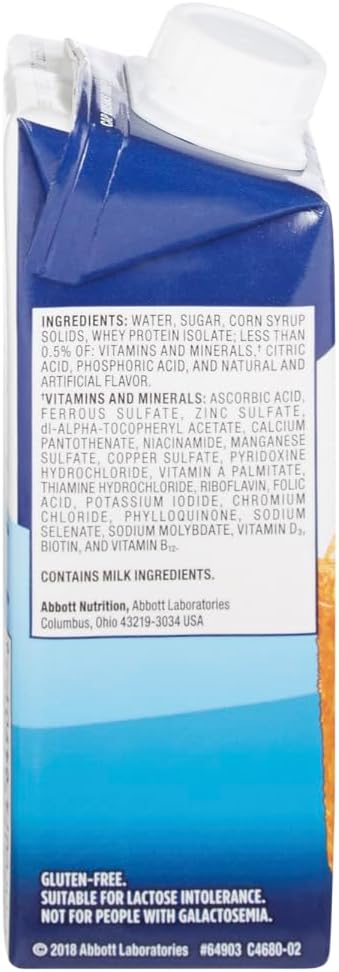 Abbott 64903 Ensure Clear Apple Drink 8 Oz Recloseable Carton - Case of 24