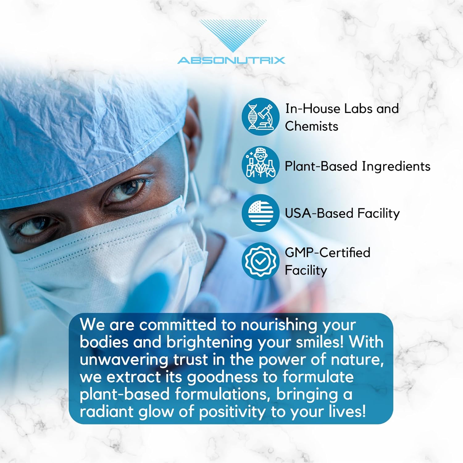 Absonutrix Uridine Monophosphate Capsules 500mg - 120 Vegetable Capsules - Memory Support - Made in USA