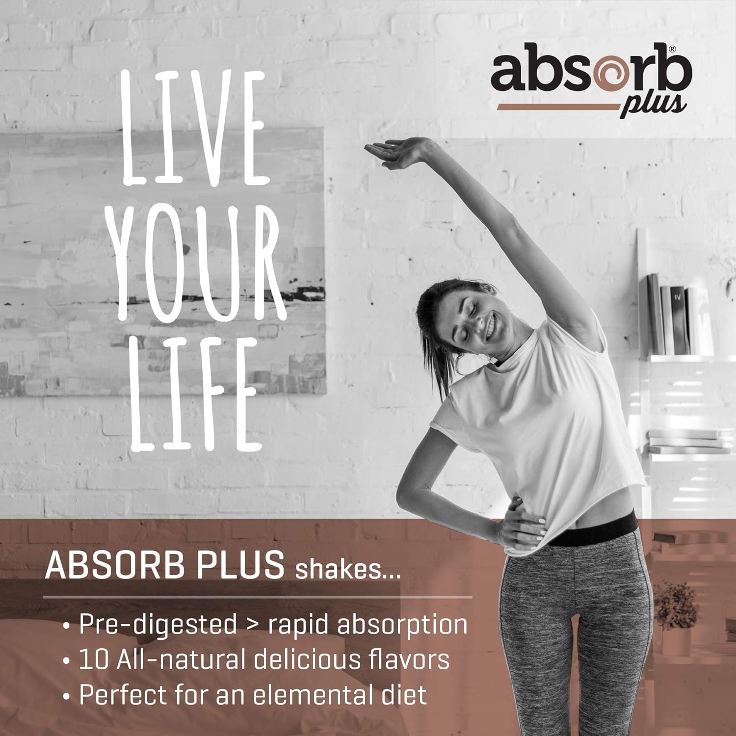 Absorb Plus Isolate Protein - 2.2 Lbs Mocha Grande - Non-GMO, Gluten-Free, Lactose-Free, Casein-Free - Supports Gut Health & Nutrition
