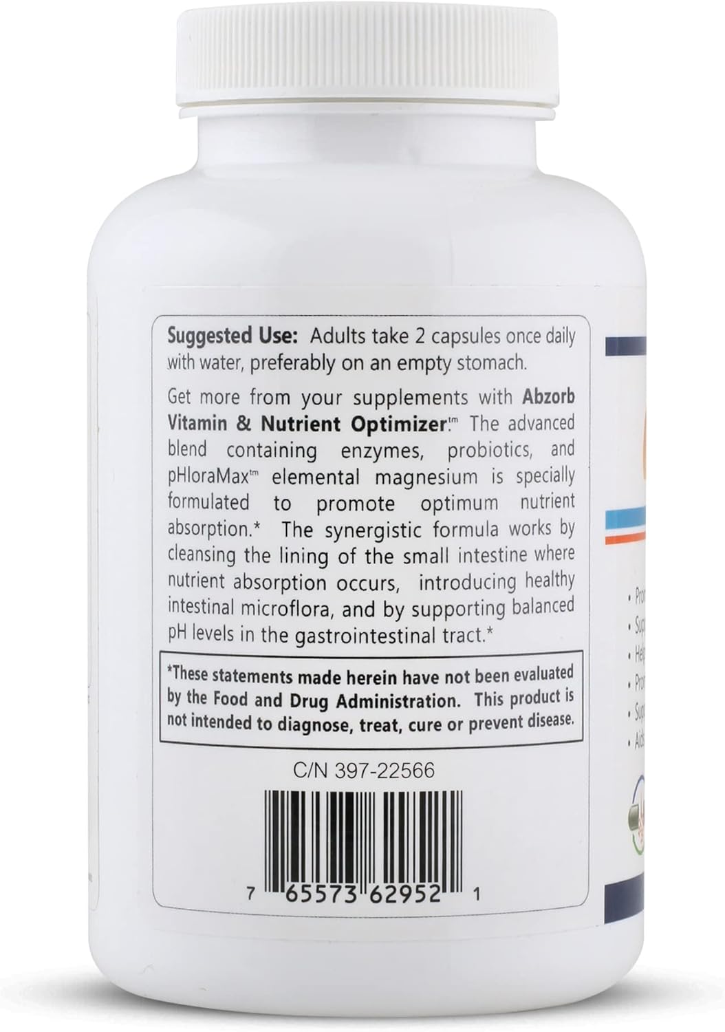 Abzorb Digestive Enzymes & Probiotics with Magnesium Complex - Gut Health Support - 150 Capsules