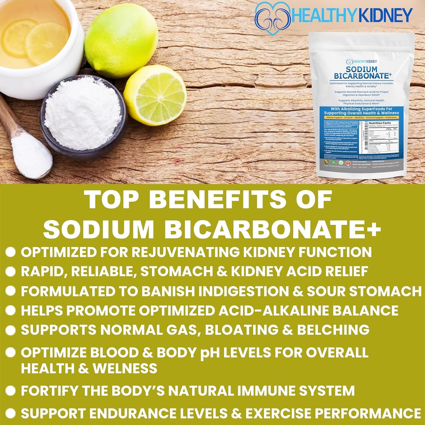 Acacia Fiber and Sodium Bicarbonate Bundle for Gut Repair and Alkalinity - 2.5 lbs Fiber Powder + 2lb Alkaline Supplement