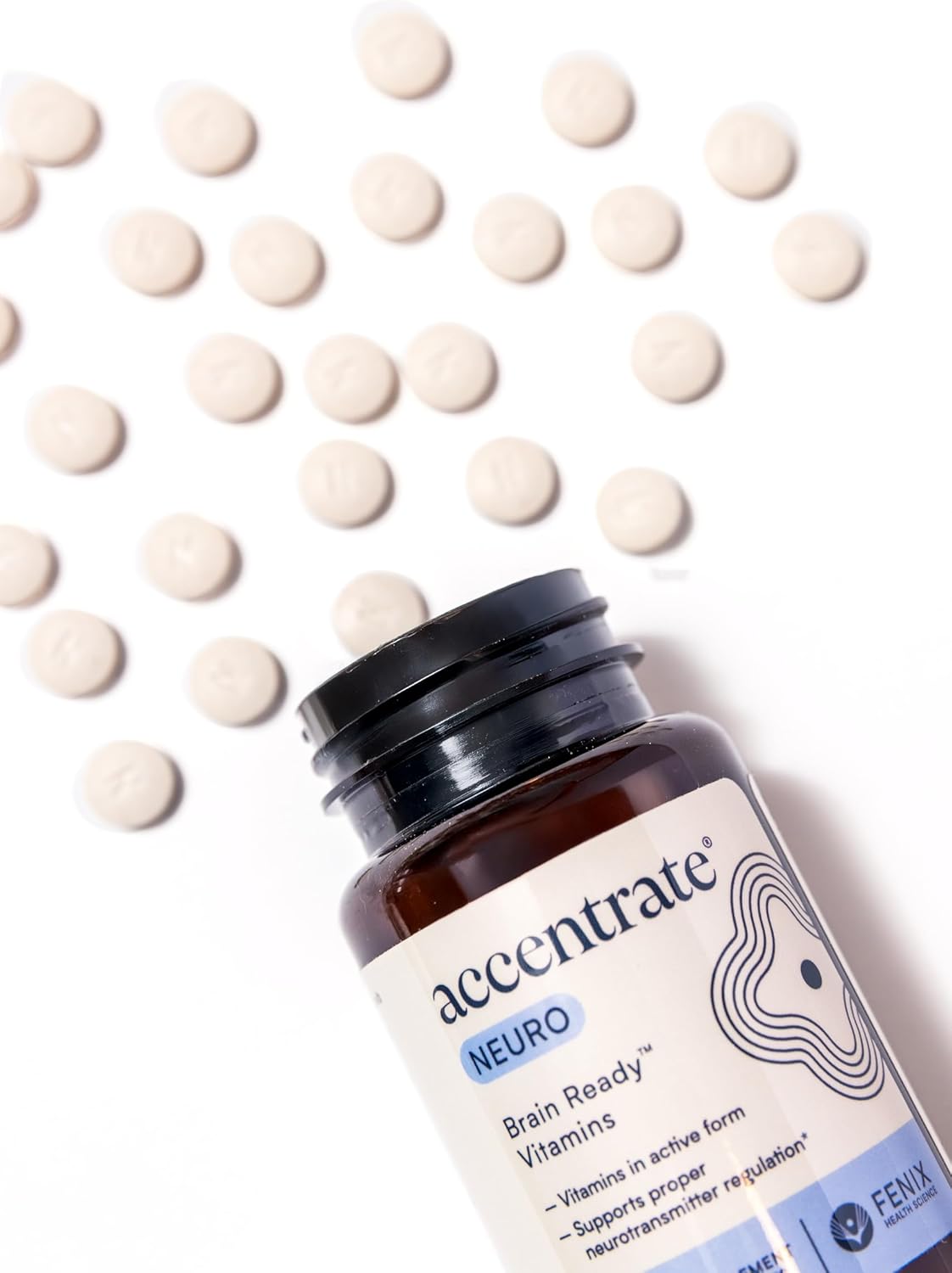 Accentrate Neuro - Brain-Optimizing B-Complex Supplement with Essential Cofactors - L-methylfolate, Methylcobalamin, Pyridoxal-5'-Phosphate - 30 Tablets