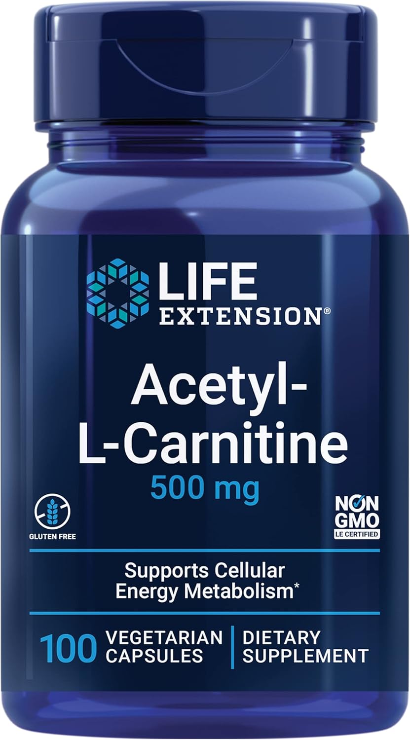 Acetyl-L-Carnitine & N-Acetyl-L-Cysteine Capsules for Energy, Brain Health, Immune Support & Antioxidant Benefits