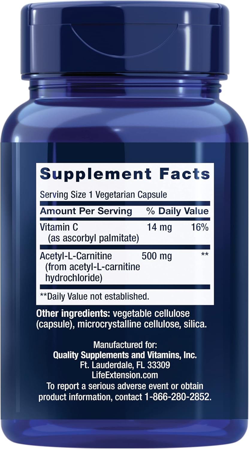 Acetyl-L-Carnitine & N-Acetyl-L-Cysteine Capsules for Energy, Brain Health, Immune Support & Antioxidant Benefits