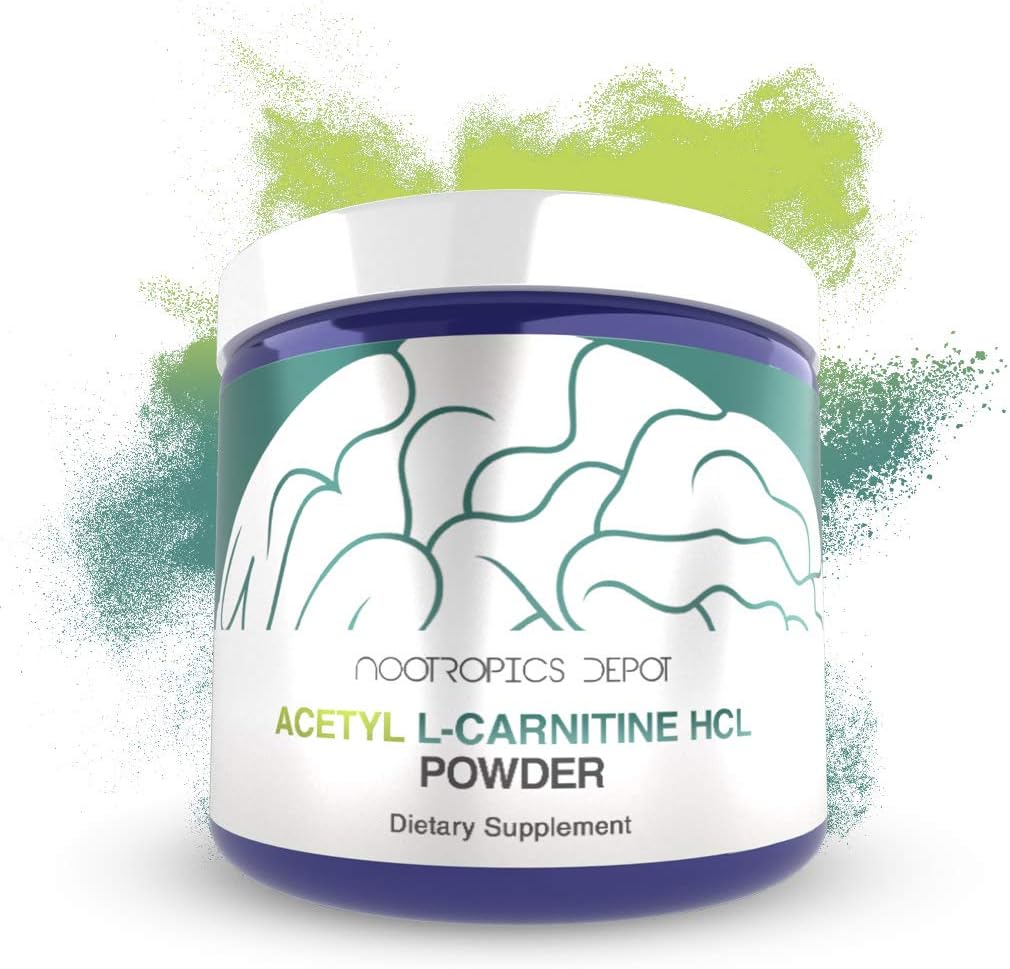 Acetyl L-Carnitine Powder (HCL Form) - 125g ALCAR Supplement for Energy, Slimming Formula, and Healthy Aging