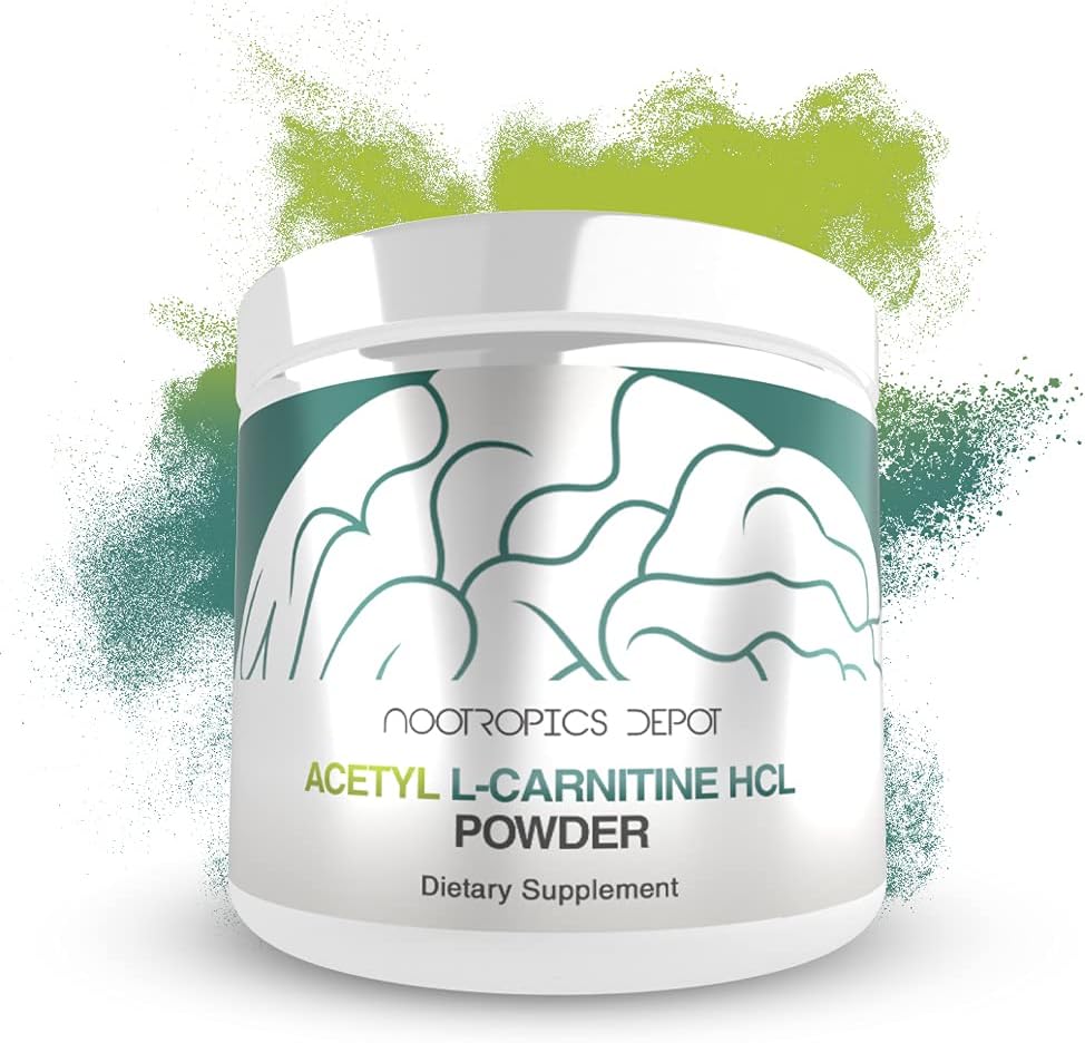 Acetyl L-Carnitine Powder (HCL Form) - 125g ALCAR Supplement for Energy, Slimming Formula, and Healthy Aging