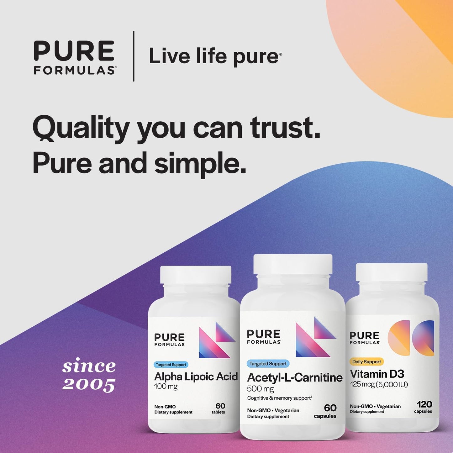 Acetyl L-Carnitine Supplement for Brain & Memory Support - 500mg, 60 Capsules, Non-GMO & Dairy Free - PureFormulas Alcar Focus Formula