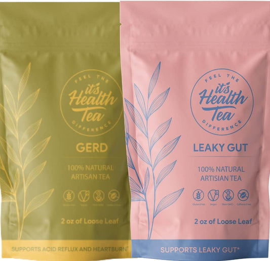Acid Reflux & Leaky Gut Herbal Tea Bundle for Digestive Support & Balance