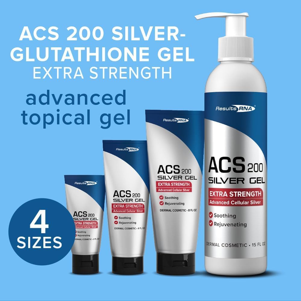 ACS 200 Silver-Glutathione Gel - Advanced Cellular Colloidal Silver Gel for Wound Care & Dermal Healing - 15 oz - BoostGo Australia