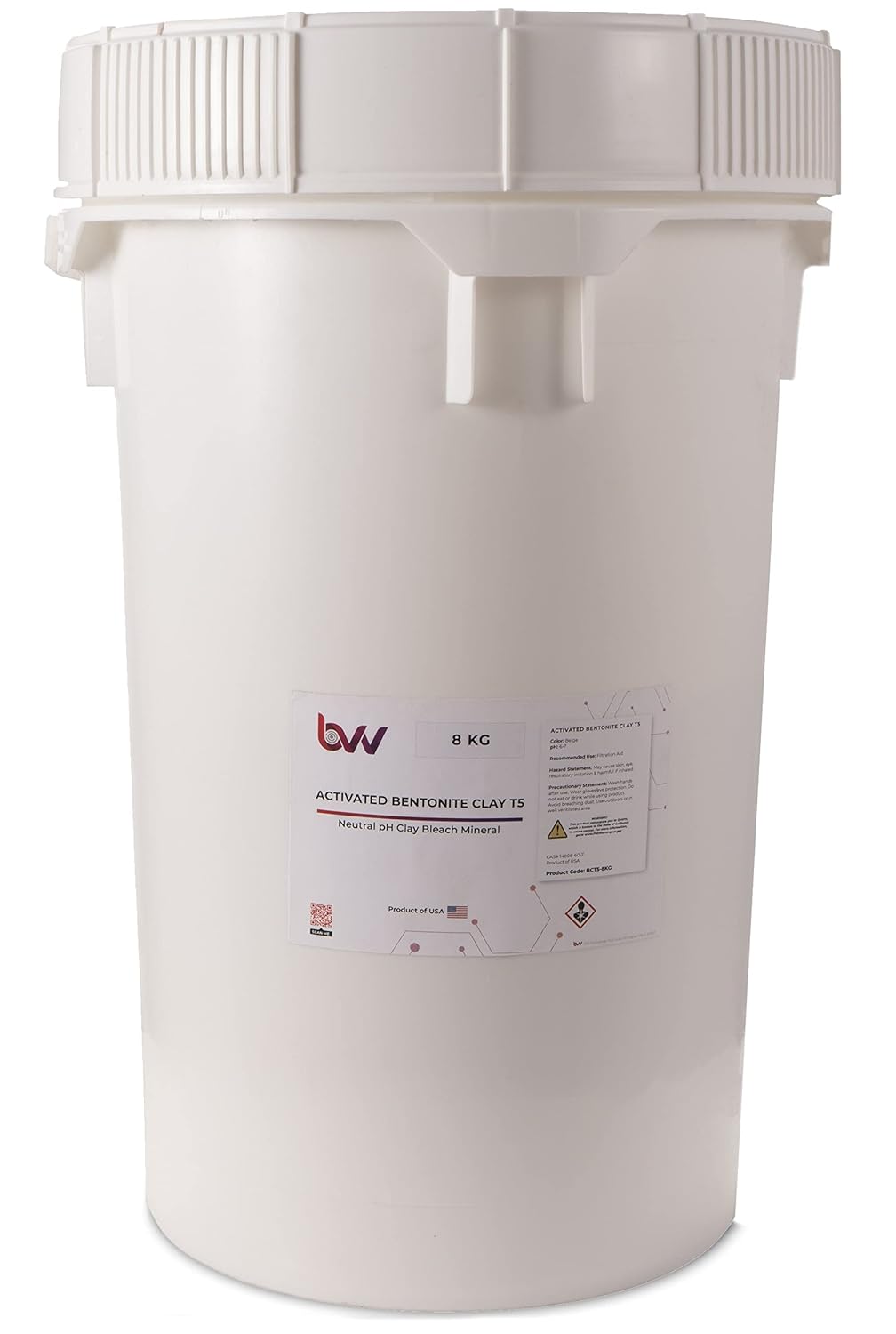Activated Bentonite Clay T-5-2.5KG by BVV - Premium Quality Clay for Purification and Detoxification