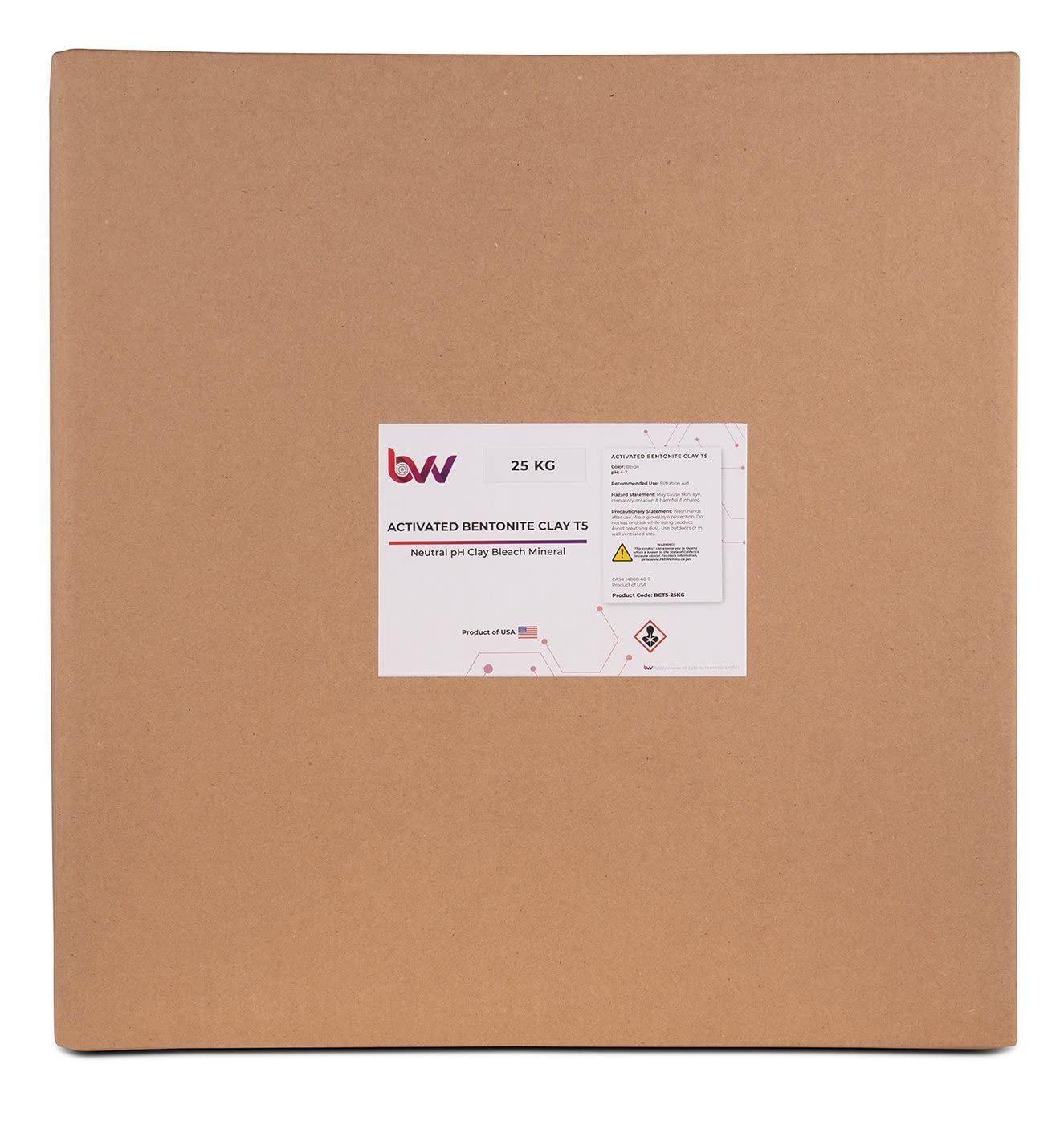 Activated Bentonite Clay T-5-2.5KG by BVV - Premium Quality Clay for Purification and Detoxification