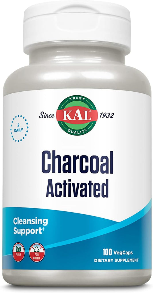 Activated Charcoal Capsules 280mg - 100ct | Coconut Shell Charcoal Supplement
