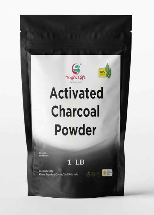 Activated Charcoal Powder 1 LB by Yogi's Gift® | Coconut Shell-Based for Facial Scrub, Skin Care, and Soap Making | Grounded Activated Charcoal Powder