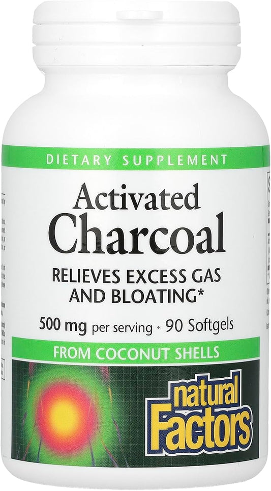 Activated Charcoal Softgels - Natural Factors - 90 Count