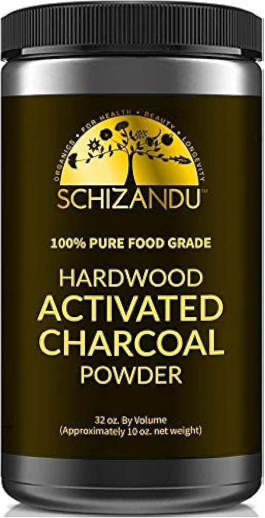 Activated Hardwood Charcoal Powder for Skin, Body, Oral Health & Teeth Whitening - Dietary Supplement by Schizandu