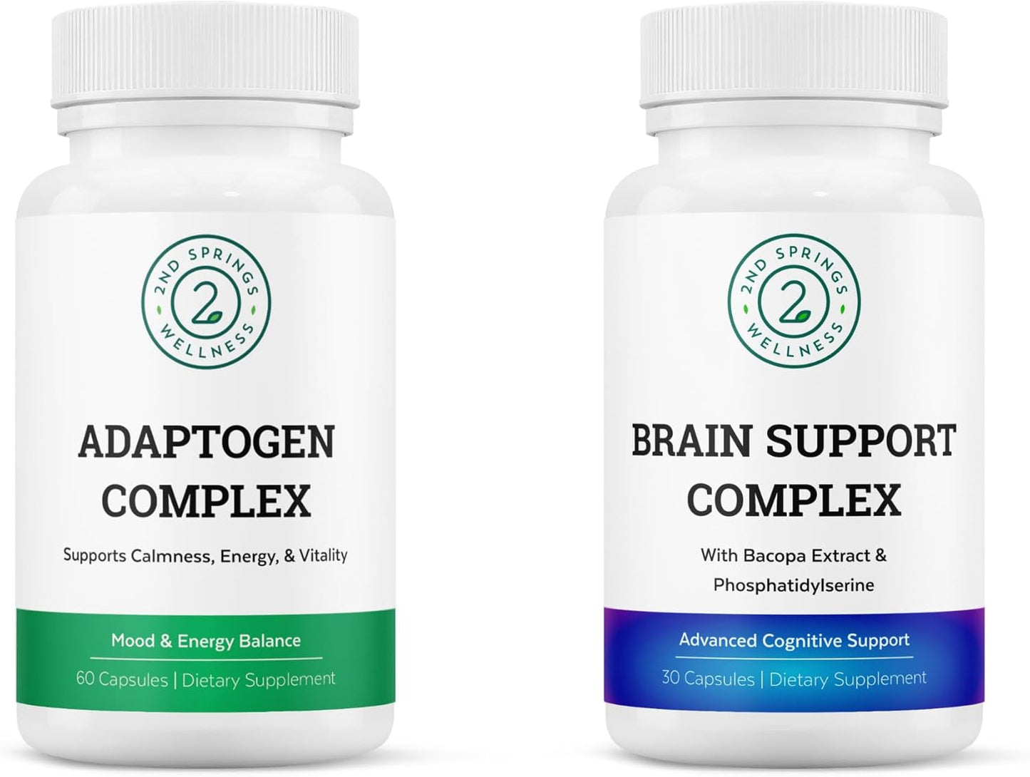 Adaptogen Complex & Brain Support Formula Bundle for Mind & Body Support