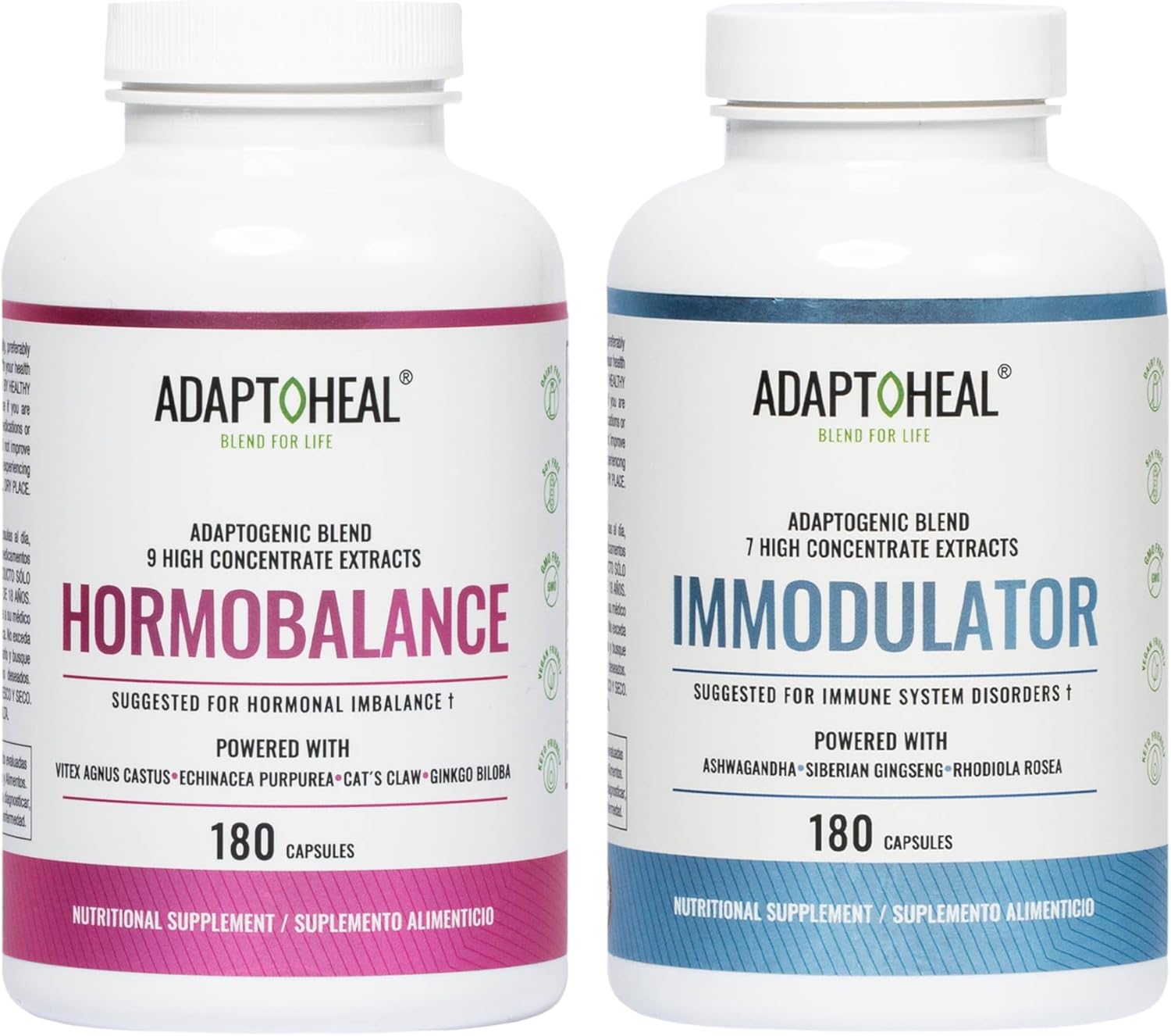 ADAPTOHEAL Hormone Balance and Immune Modulator Adaptogen Blend - 180 Capsules