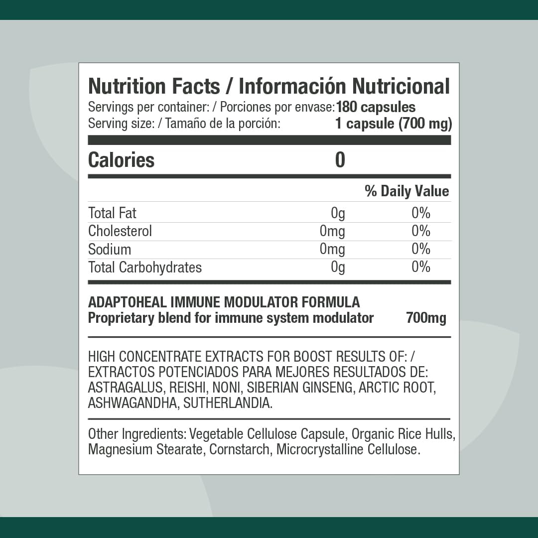 ADAPTOHEAL Hormone Balance and Immune Modulator Adaptogen Blend - 180 Capsules