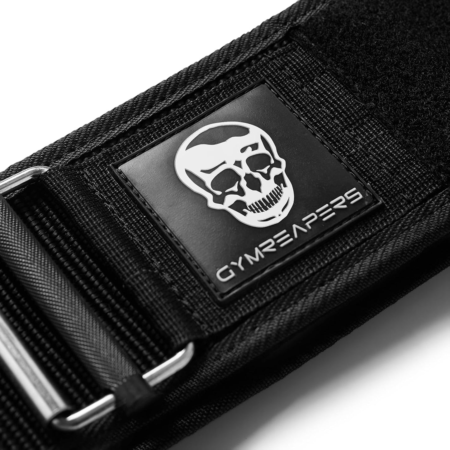 Adjustable 4 Inch Neoprene Weightlifting Belt with Metal Buckle - Ideal for Bodybuilding, Powerlifting, Cross Training - Quick Locking Design for Olympic Lifting Back Support