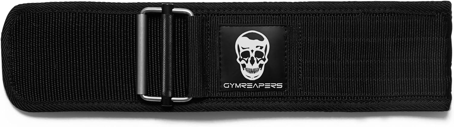 Adjustable 4 Inch Neoprene Weightlifting Belt with Quick Locking Metal Buckle for Bodybuilding, Powerlifting, Cross Training - Gymreapers - Olympic Lifting Back Support
