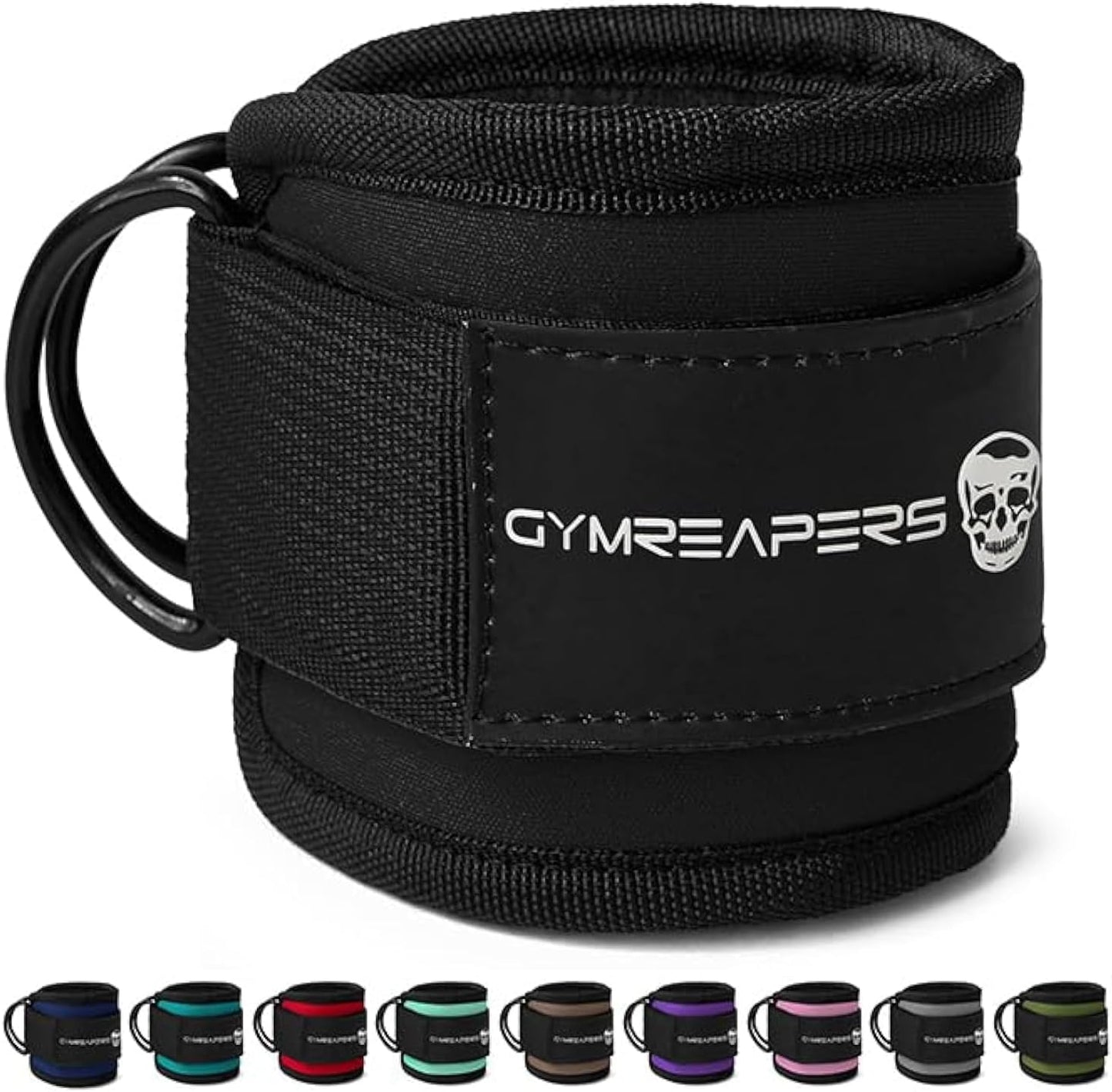 Adjustable Neoprene Ankle Straps for Cable Machine Kickbacks & Lower Body Exercises - Gymreapers (Pair)