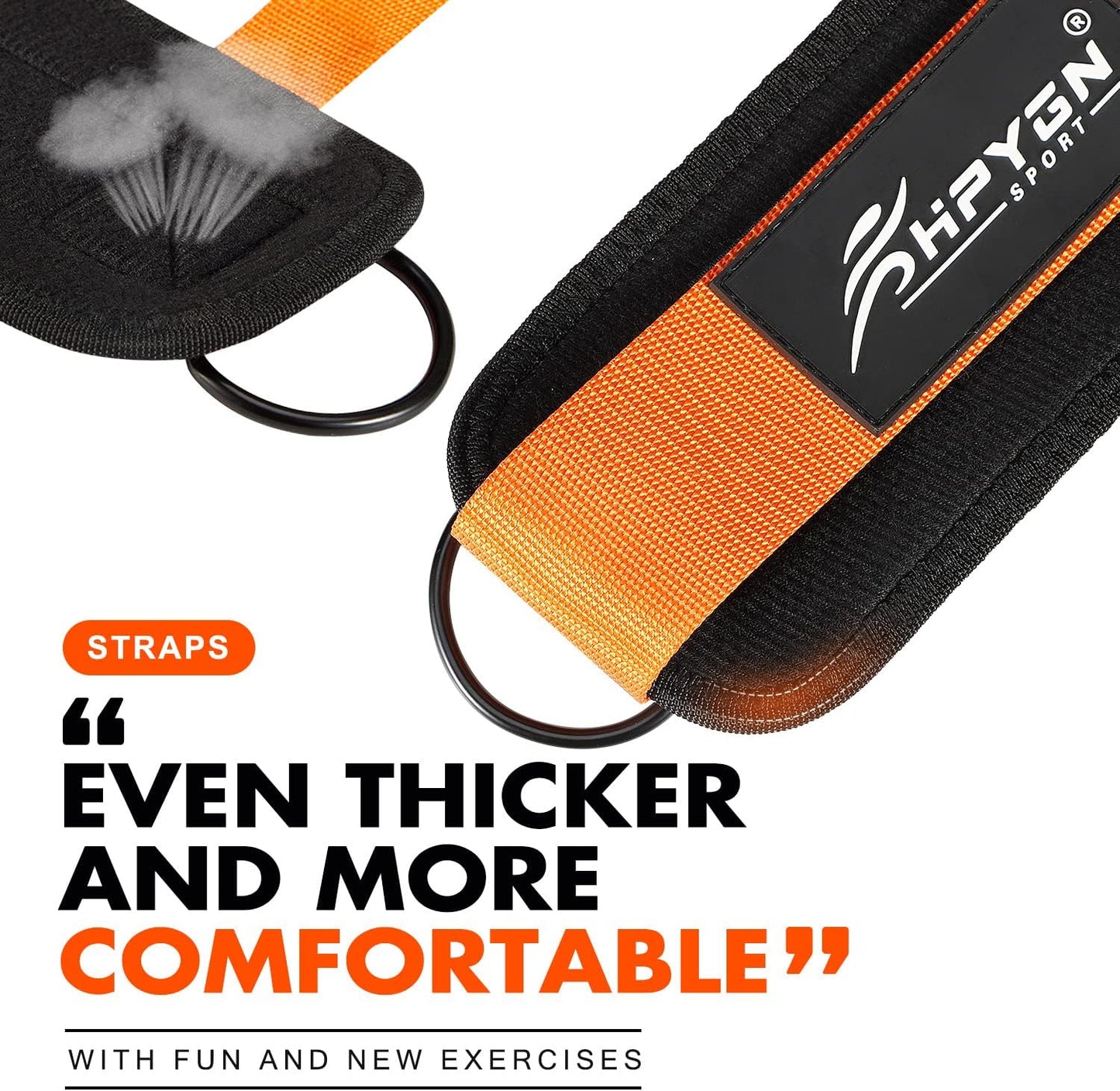 Adjustable Padded Ankle Strap for Cable Machine Exercises - Glute Workouts, Leg Extensions, Curls - Comfortable Ankle Cuff for Gym Booty Hip Abductors