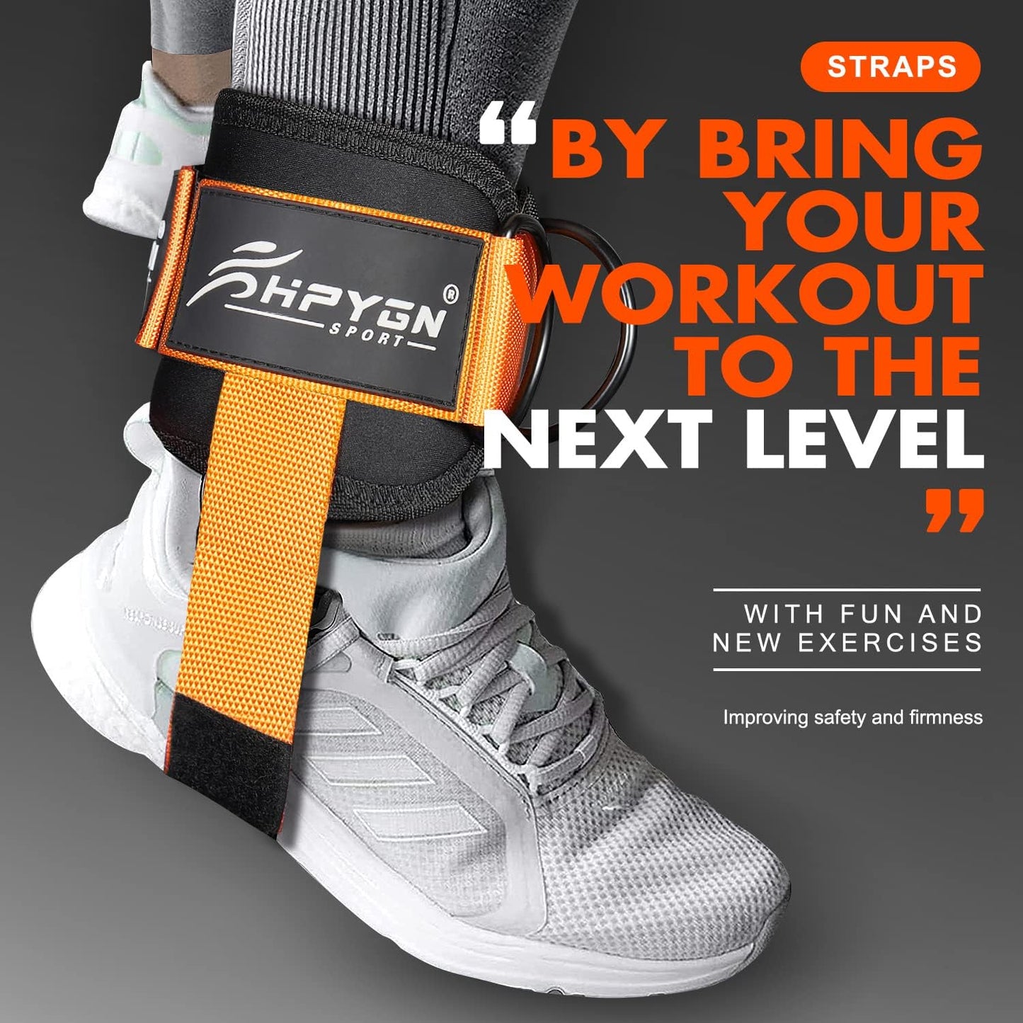 Adjustable Padded Ankle Strap for Cable Machine Exercises - Glute Workouts, Leg Extensions, Curls - Comfortable Ankle Cuff for Gym Booty Hip Abductors